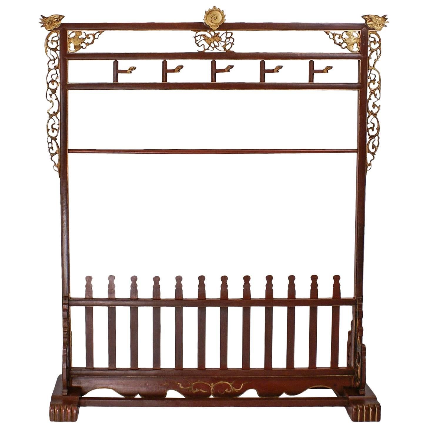Late Ching Dynasty Coat and Shoe Rack, circa 1900