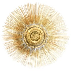 Vintage Large-Scale Sunburst Wall Sculpture by Artist Frederick Prescott, 1976