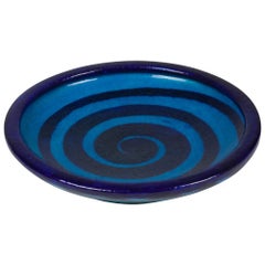 Blue Swirl Ceramic Dish by Primavera 7