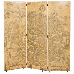 Madrid, Three-Panel Folding Screen by Piero Fornasetti 12