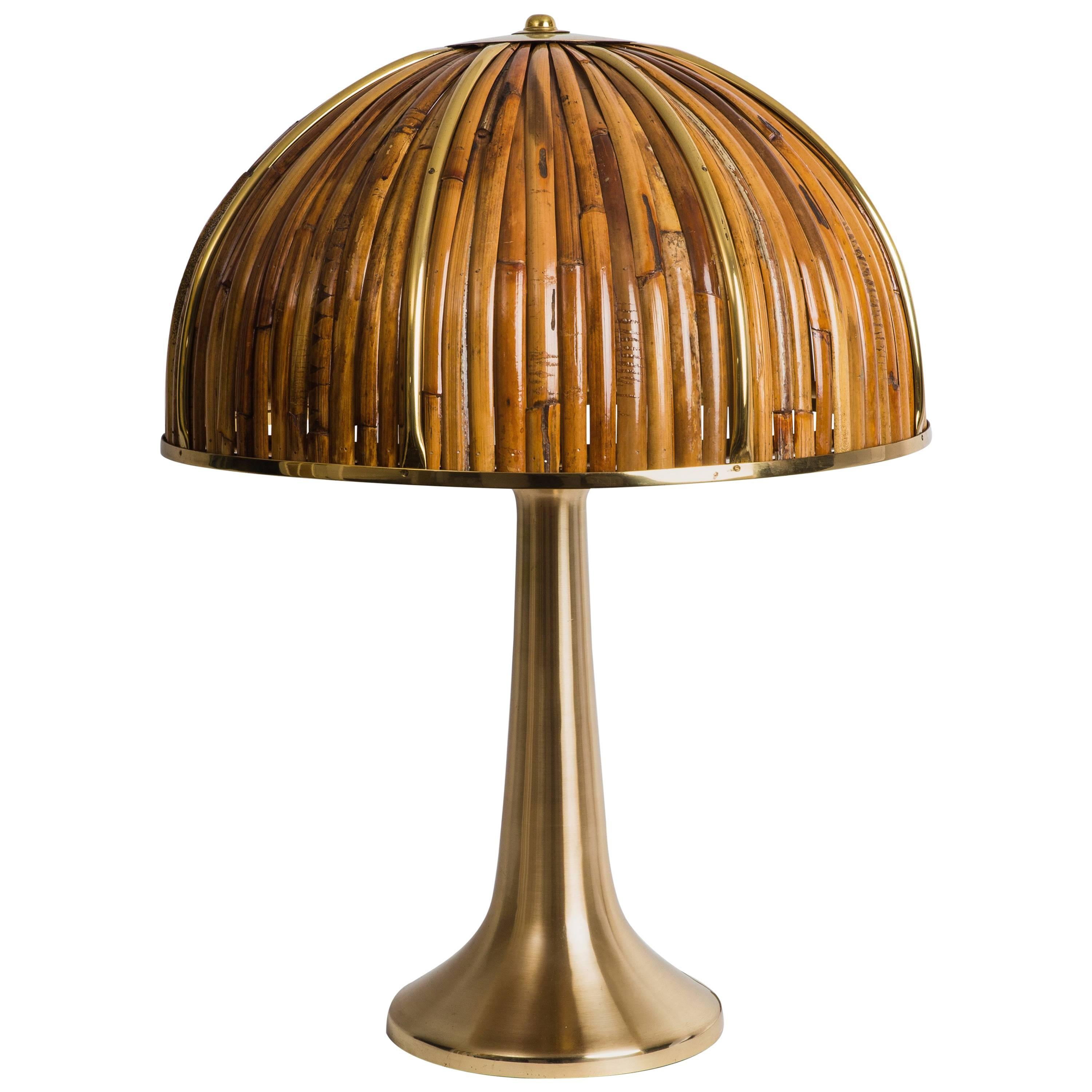 Gabriella Crespi Signed 'Fungo' Table Lamp from Rising Sun Series, Italy, 1970s