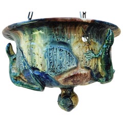 Majolica Hanging Lizards Planter Thomas Sergent, circa 1880 3