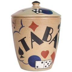Vices Stoneware Lidded Vase by Primavera, French, 1920s 8