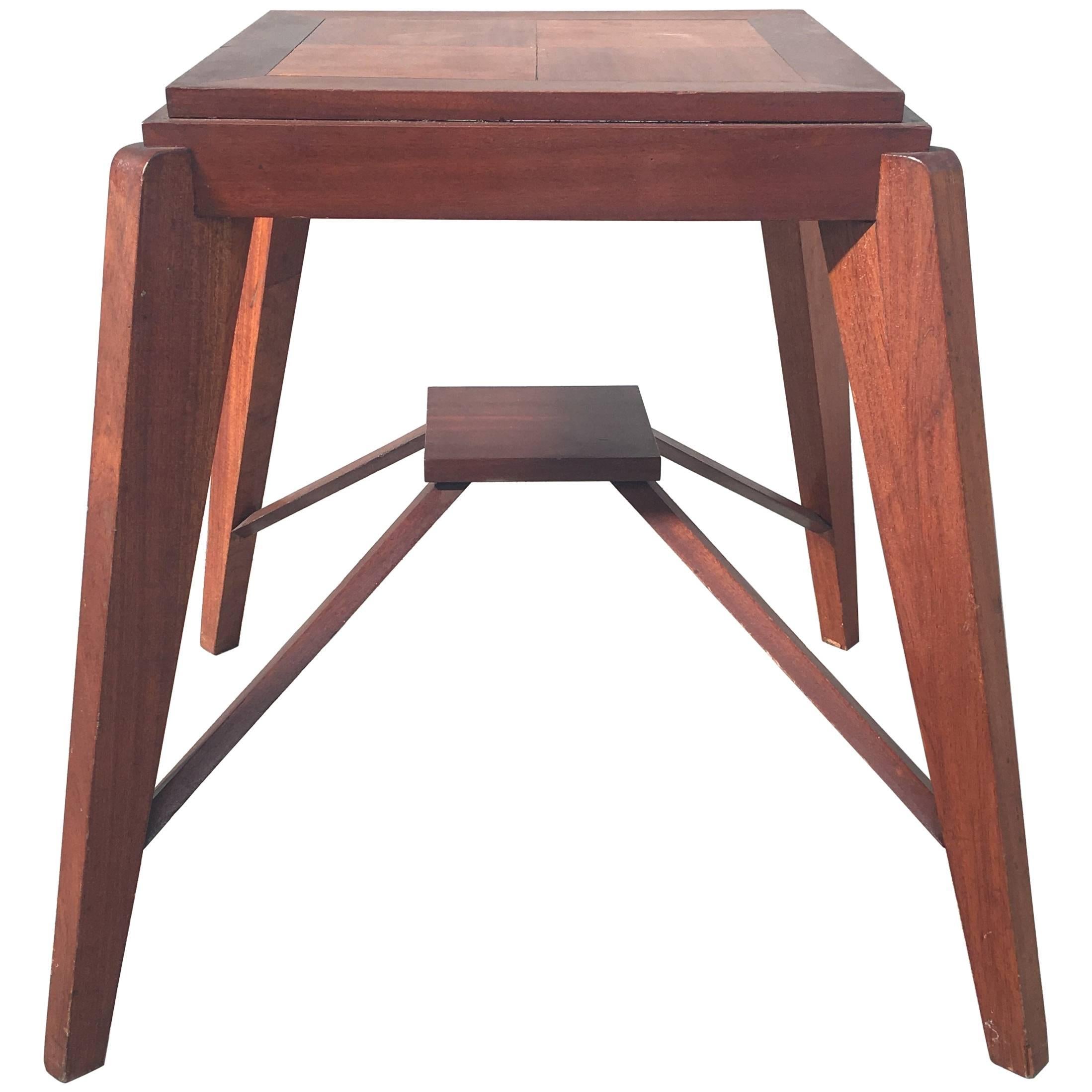 Gorgeous Squared Table in Pierre Jeanneret Style