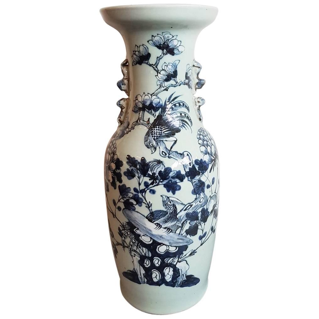 Chinese Blue and White Porcelain Vase, circa 1900