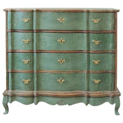 18th Century Swedish Four-Drawer Commode with Original Paint