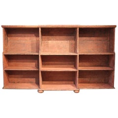 19th Century English Painted Open Bookcase