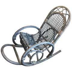 Natural Bamboo Rocking Chair Franco Albini
