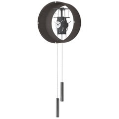 Gallotti & Radice Tic Tac 14 Self Winding Pendulum Clock in Tobacco Stained Ash