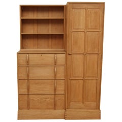 Vintage Oak Compendium Wardrobe and Chest of Drawers