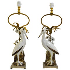 Pair of 1970s Decorative Table Lamps by Mangani, Italy