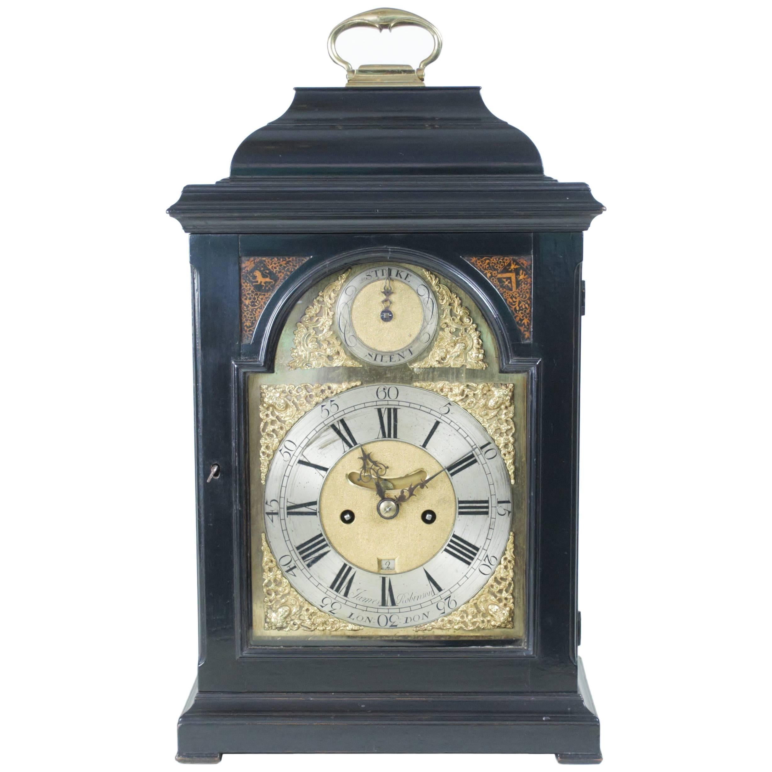 Ebonized Mantle, Bracket or Table Clock