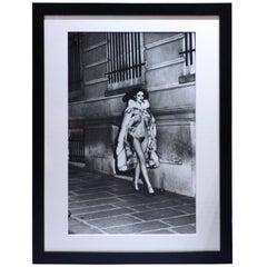 Used Helmut Newton Framed Poster, Laura, Avenue Georges V, Paris 1974