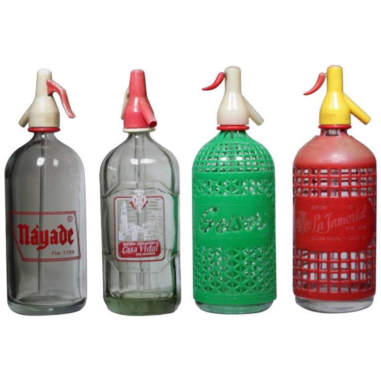 MidCentury Spanish Seltzer Bottles, circa 1960s For Sale at 1stdibs