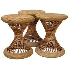Three Diabolos Cane Stools, circa 1970 6