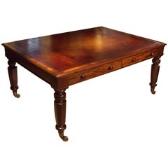 Antique William IV Mahogany Library Table/Writing Table