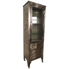 Vintage Impressive Industrial Apothecary Cabinet