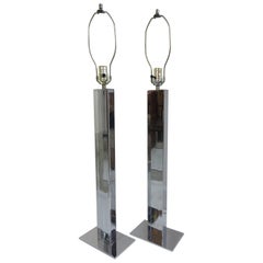 Chrome Skycraper Table Lamps by George Kovacs 1