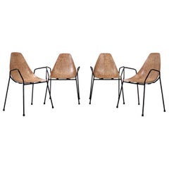 Set of Four Modernist Fiberglass Chairs