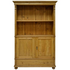 Vintage Pine Bookcase with Two Doors 2