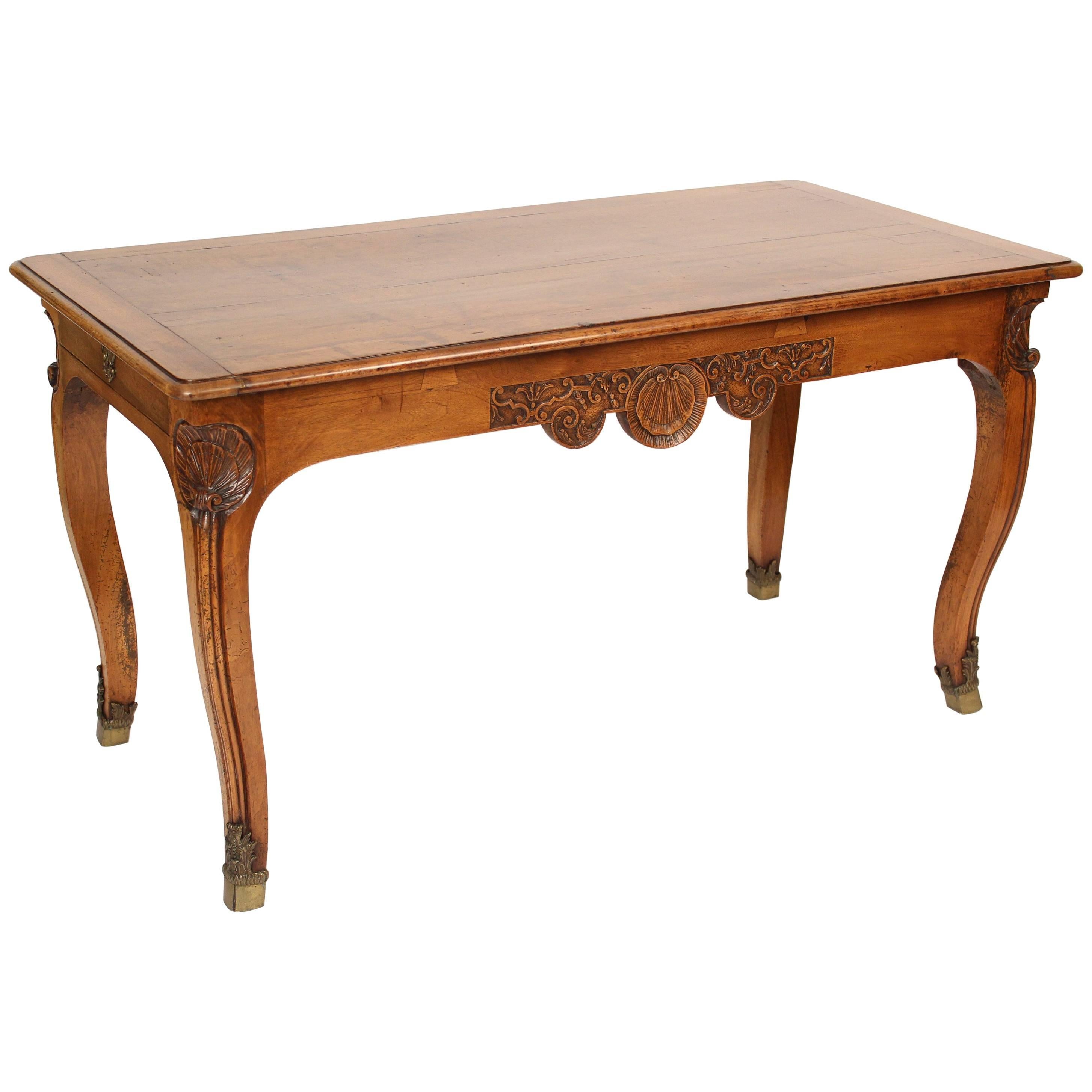 Louis XV Provincial Style Walnut Writing Table