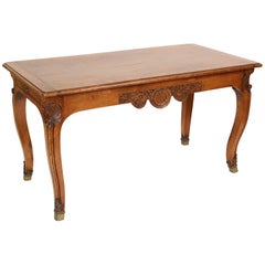 Louis XV Provincial Style Walnut Writing Table