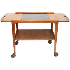 Mid-Century Style Bar Cart on Casters