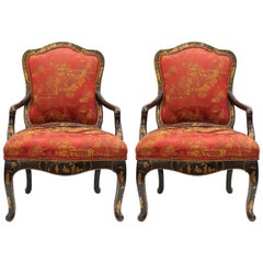 Pair of Chinoiserie Portuguese Occasional Chairs