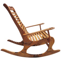 Hand Sculpted Rocking Chair by Robert "Jocko" Johnson, 1998 7
