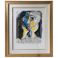 Picasso Lithograph Double Face Three Signed Marina Picasso