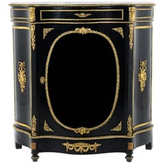 Antique 19th Century Ebonized Napoleon III Cabinet, circa 1870