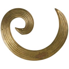 Early 20th Century Sanggori Brass Head Ornament, Toraja People, Sulawesi