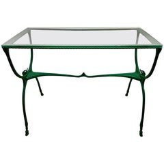 Mid-Century Neoclassic Glass Top Garden Table 1