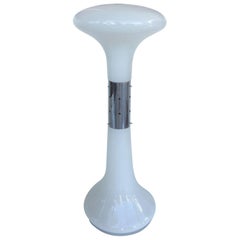1970s Carlo Nason Mazzega Glass and Stainless Steel "I Numerati Soffiato" Lamp 4