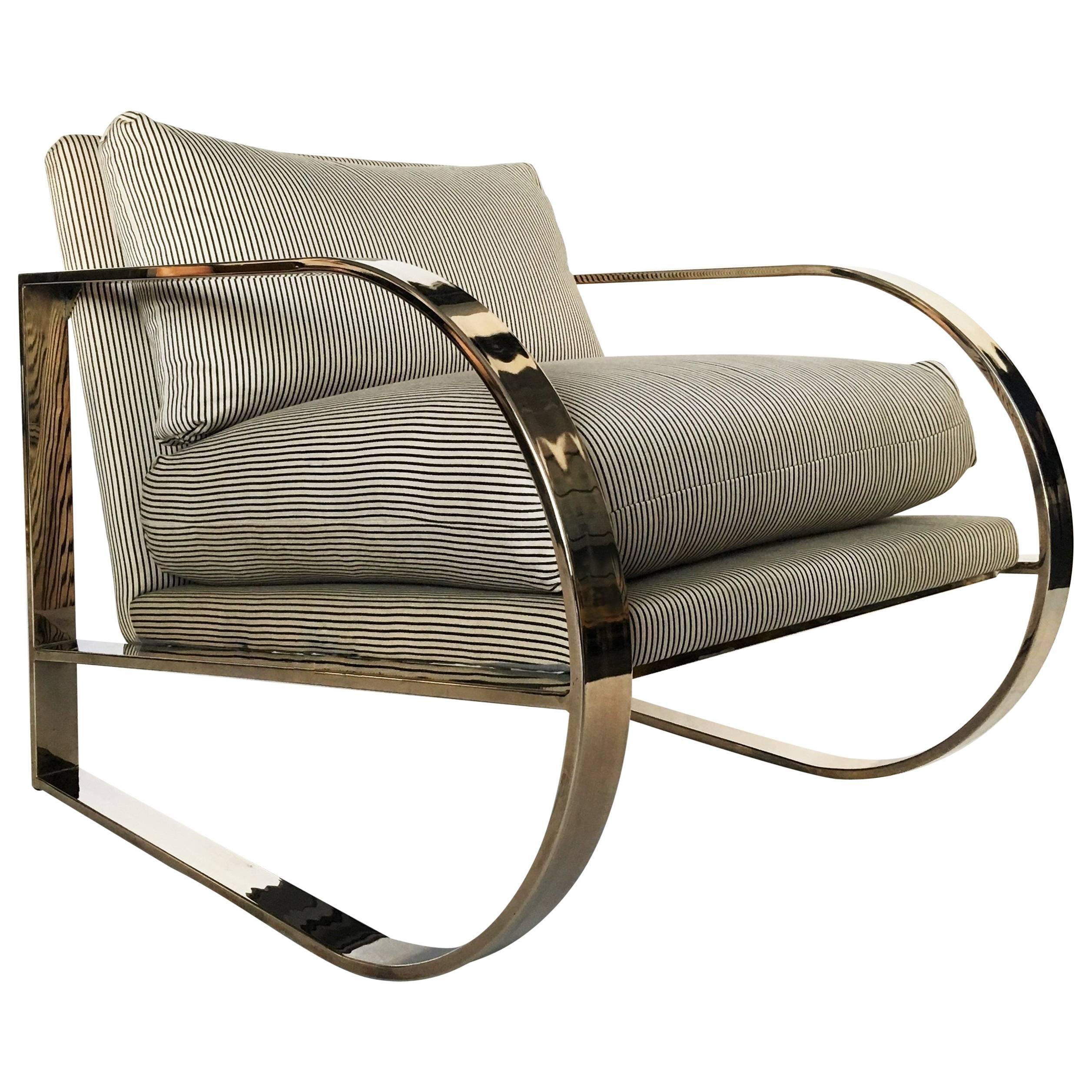 Geometric Form Lounge Chair by John Mascheroni for Swaim Originals For Sale