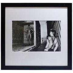 Helmut Newton Framed Poster, Grace Jones and Dolph Lundgren, Los Angeles 1985
