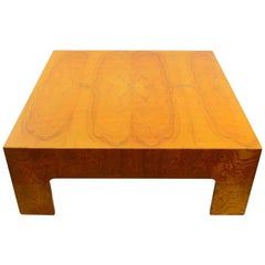 Burl Coffee Table Attributed to Milo Baughman 5
