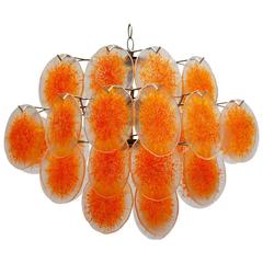 Large Murano Vistosi Chandelier, 36 Discs 5