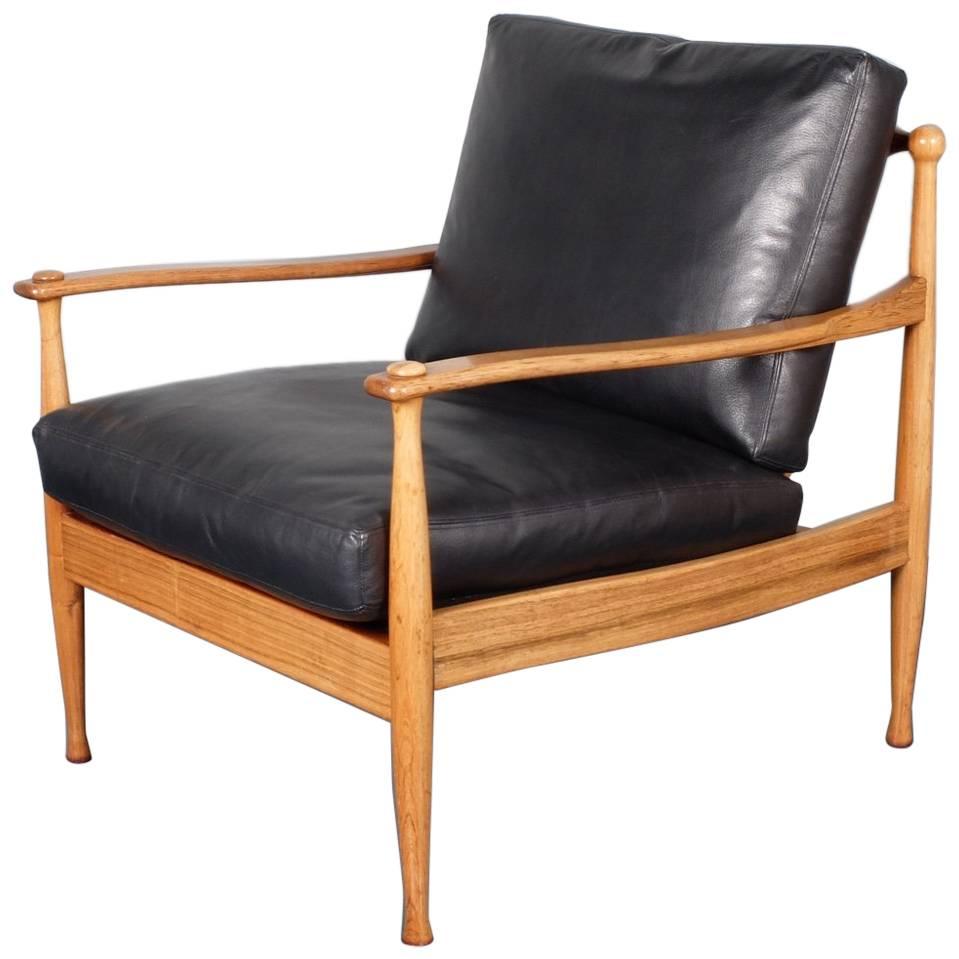 Mid-Century Danish Lounge Chair, Rosewood and Leather