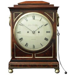English William IV Mahogany Bracket Clock 1