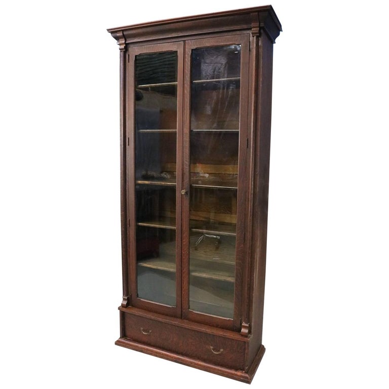 monumental antique architectural oak enclosed bookcase monumental antique architectural oak enclosed bookcase