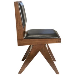 Pierre Jeanneret Chandigarh Chair Teak with Leather 8