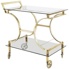 Mid-Century Modern French Bar Cart in the Manner of Maison Charles, circa 1960