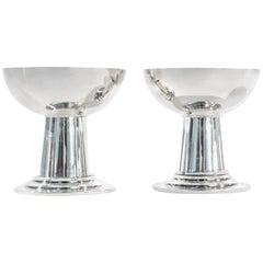 Vintage Christofle Modernist Silver Goblets Set of 12