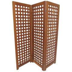 Danish Modern Teak Three-Panel Room Divider Screen, circa 1970s