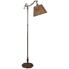 1920s Bridge Lamp with Mica Shade 8