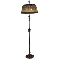 Beautiful, 1920s Floor Lamp with Amazing Wire Mesh Shade