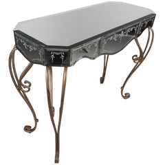 Mid-Century Modern Italian Mirrored Console Table 5