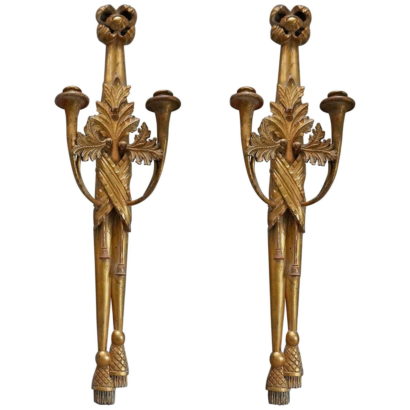 Pair of Swedish Empire Candle Sconces