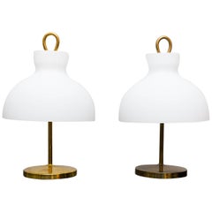 Pair of Table Lamps by Ignazio Gardella, Model Arenzano LTA 3, Prod. Azucena